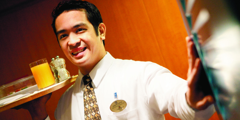 norwegian cruise room service dining crew