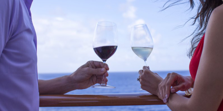 wine glass tasting cruise ship blending