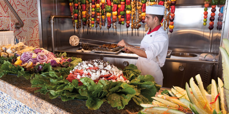 carnival cruise lido buffet dining food