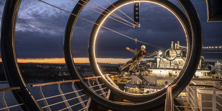 msc cruises seaside zip line activity