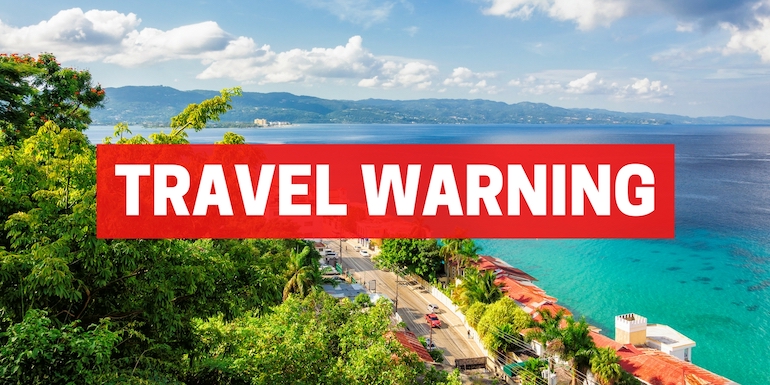 current jamaica travel warning of Bay State is Emergency a Montego in